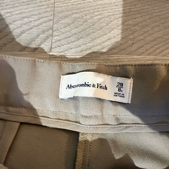 Abercrombie & Fitch Sloane Tailored Tan Wide-Leg Pants - Picture 8 of 16